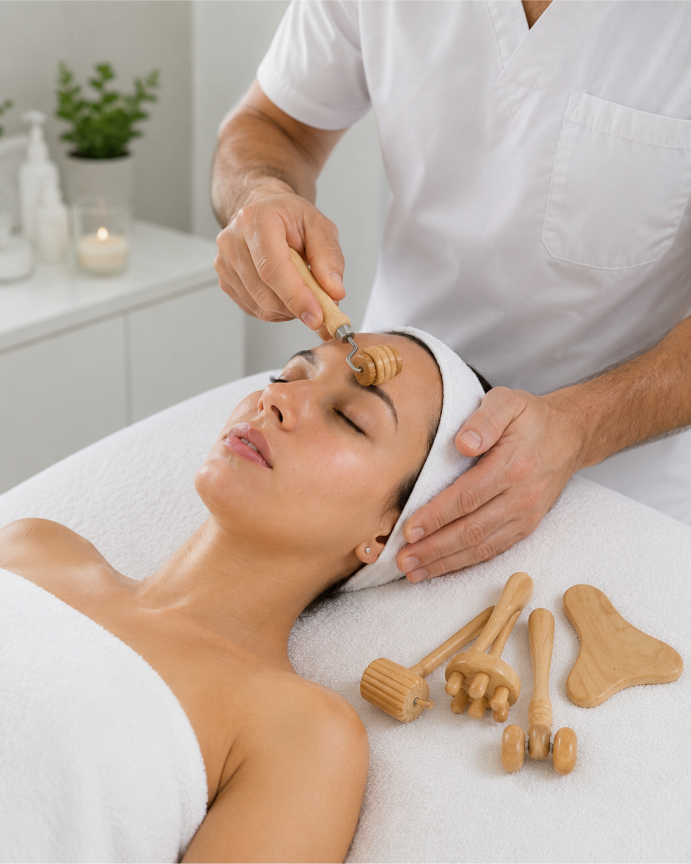 Maderoterapia facial